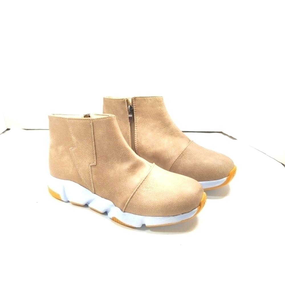 Women's ankle boots cream and white Size: 7